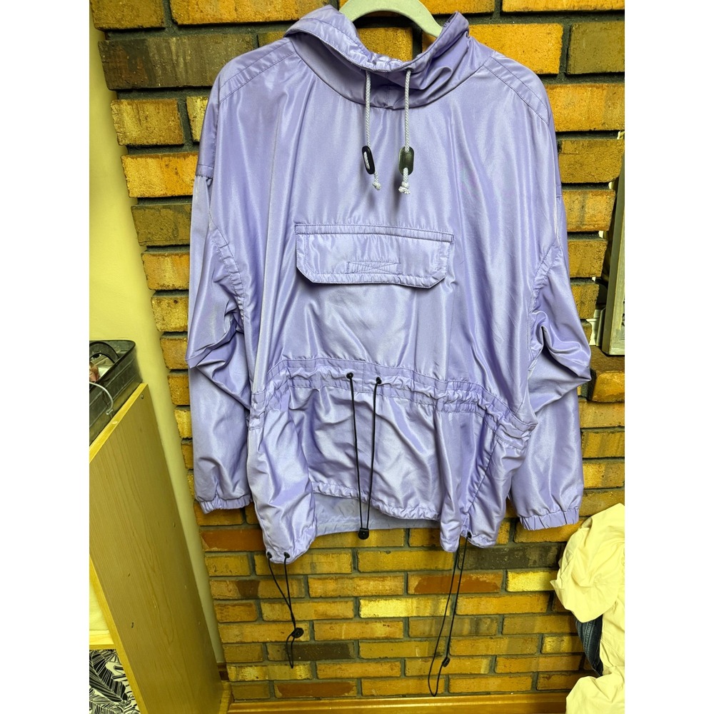 Vintage Women's Mistral Purple Anorak Windbreaker Pullover Jacket